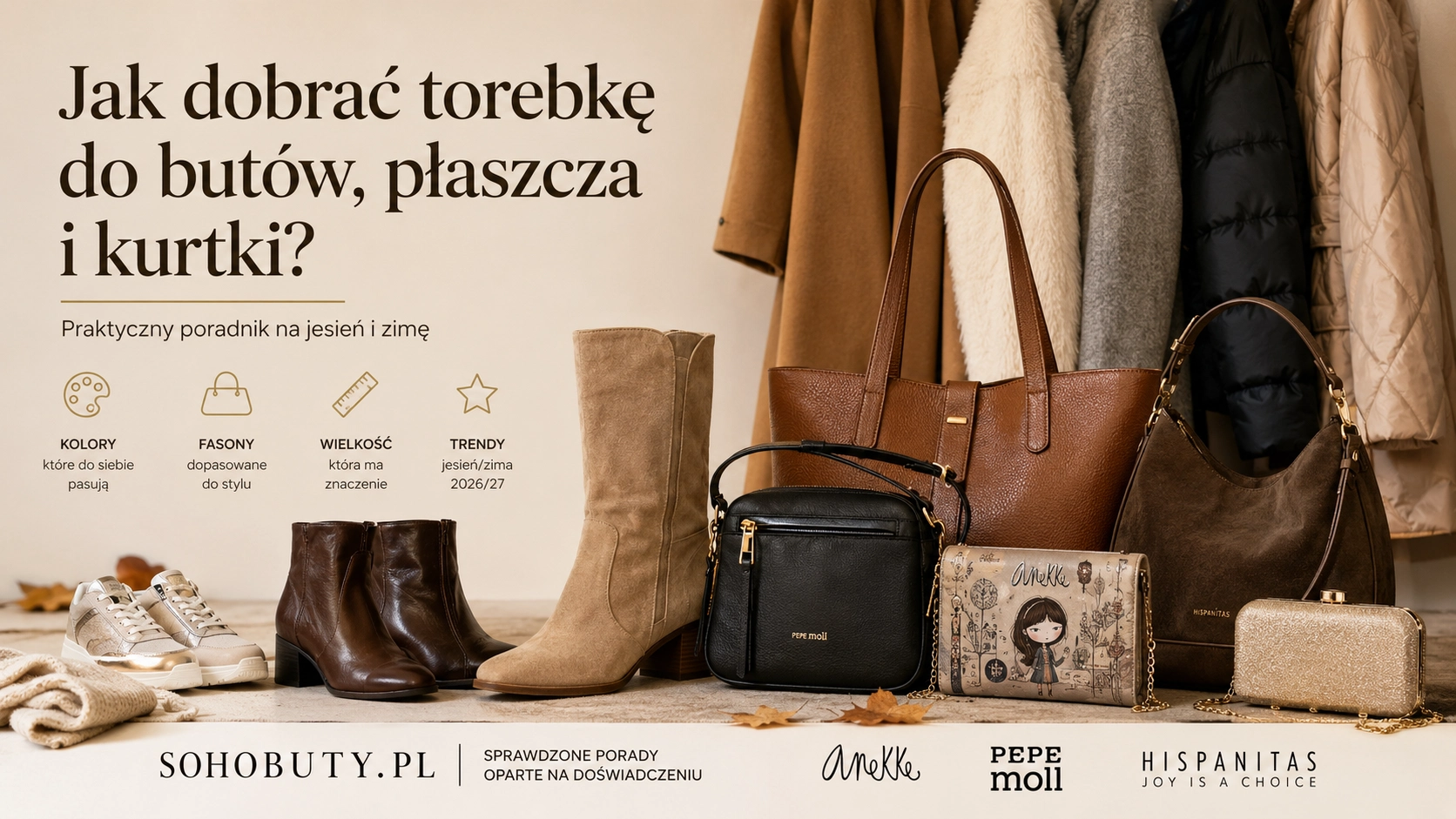 Jak dobrać torebkę do butów, płaszcza i kurtki? Praktyczny poradnik na jesień i zimę