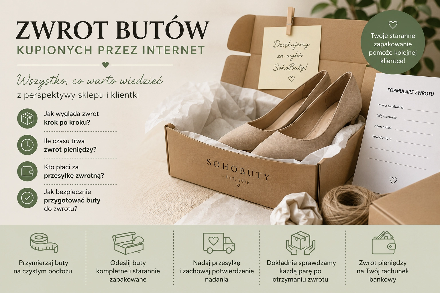 Zwrot butów kupionych przez Internet – wszystko, co warto wiedzieć z perspektywy sklepu i klientki