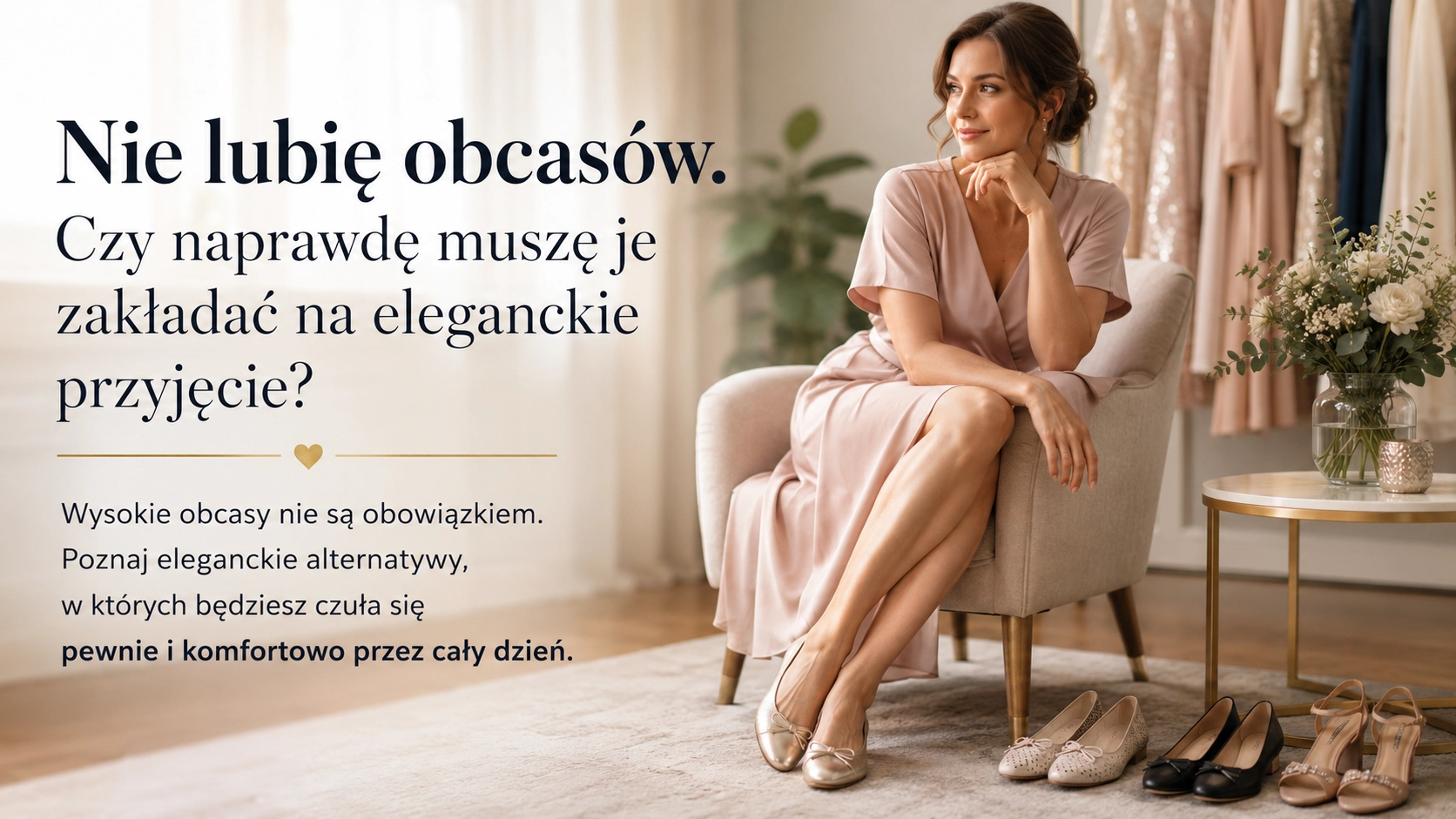 Nie lubię obcasów. Czy naprawdę muszę je zakładać na eleganckie przyjęcie?